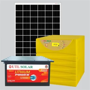 3kVA/24V Solar System with 540 Watt Solar Panel, 25.6V/100Ah Lithium Battery
